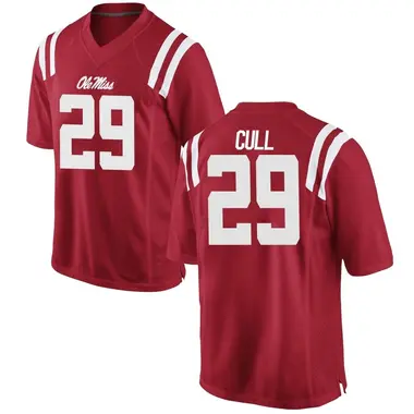 Red Nick Cull Men's Ole Miss Rebels Football College Jersey - Game