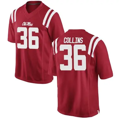 Red Raymond Collins Men's Ole Miss Rebels Football College Jersey - Game