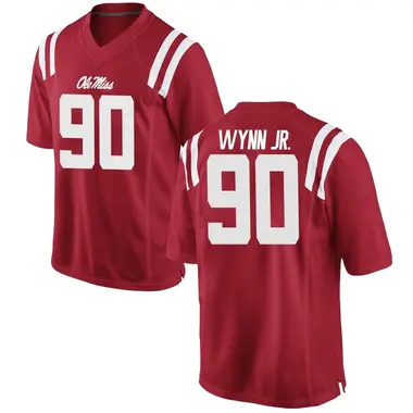 Red Stephon Wynn Jr. Youth Ole Miss Rebels Football College Jersey - Game