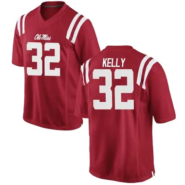 Red Torian Kelly Men's Ole Miss Rebels Football College Jersey - Game