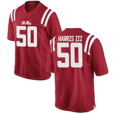 Red Tres Harris III Youth Ole Miss Rebels Football College Jersey - Replica