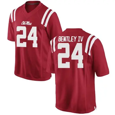 Red Ulysses Bentley IV Men's Ole Miss Rebels Football College Jersey - Replica