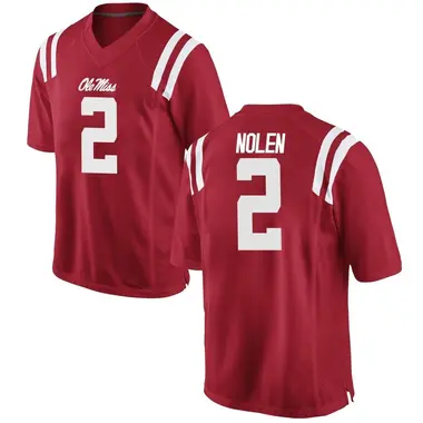 Red Walter Nolen Men's Ole Miss Rebels Football College Jersey - Game