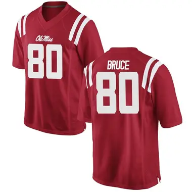 Red Zamari Bruce Men's Ole Miss Rebels Football College Jersey - Game