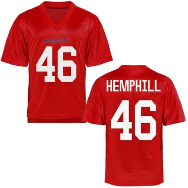 Salathiel Hemphill Men's Ole Miss Rebels Cardinal Football College Jersey - Game