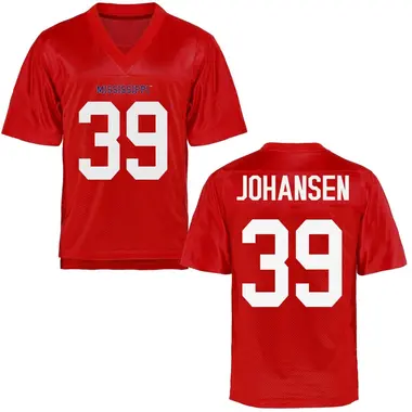 Zach Johansen Youth Ole Miss Rebels Cardinal Football College Jersey - Replica